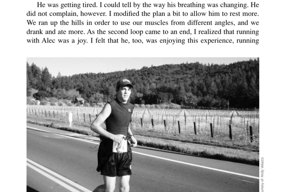 One of Alec's first marathons was Napa Valley, which tours along miles and miles of vineyards.