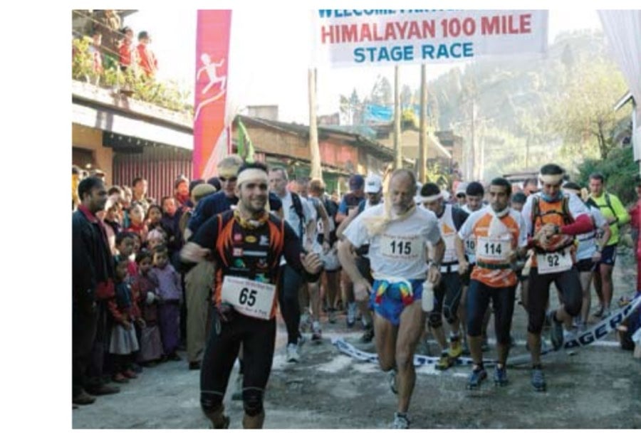 Runners embark on their 100-mile journey.