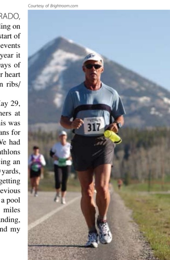 Alan Birdsell, on his way down the mountain at the Steamboat Marathon.