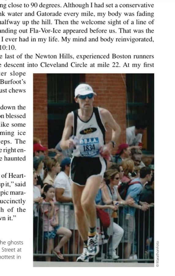 In Pursuit of Ghosts and Unicorns 16 Ron McCracken follows the ghosts and unicorns onto Boylston Street at the 2004 Boston, the third hottest in the race's history.