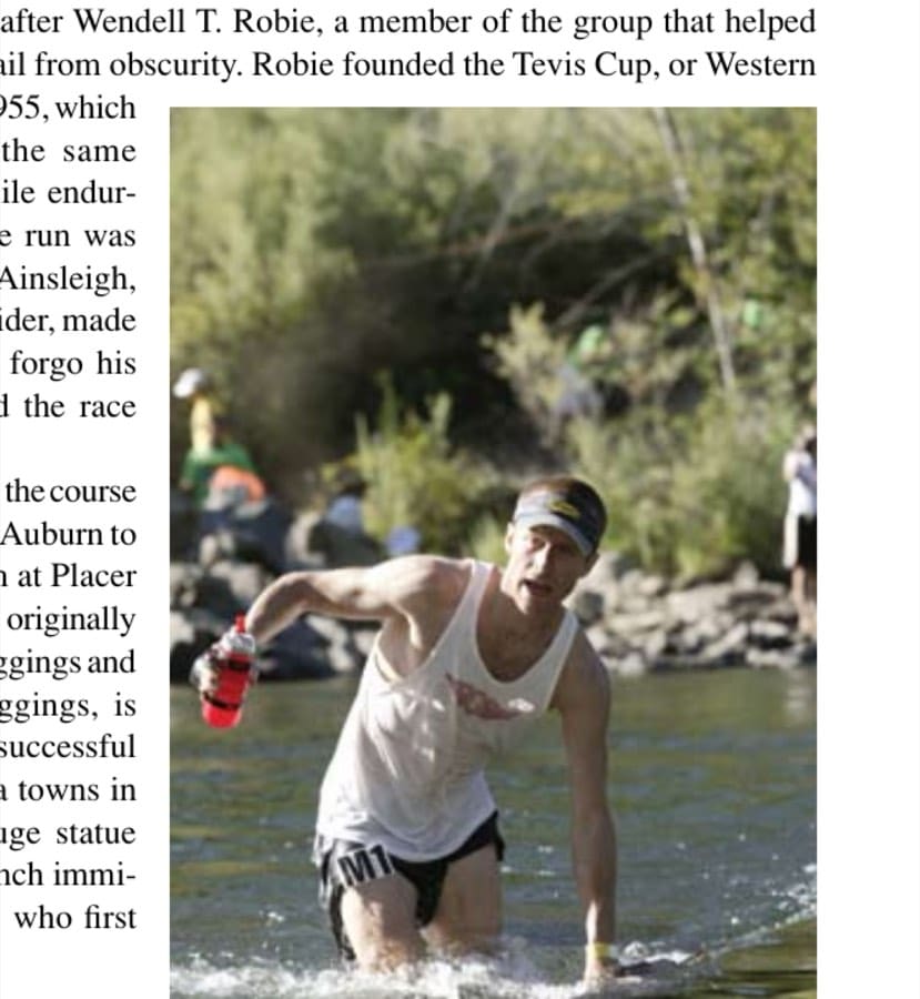 The river crossing at Rucky Chucky, where the Western States course passes over the Middle Fork of the American River.