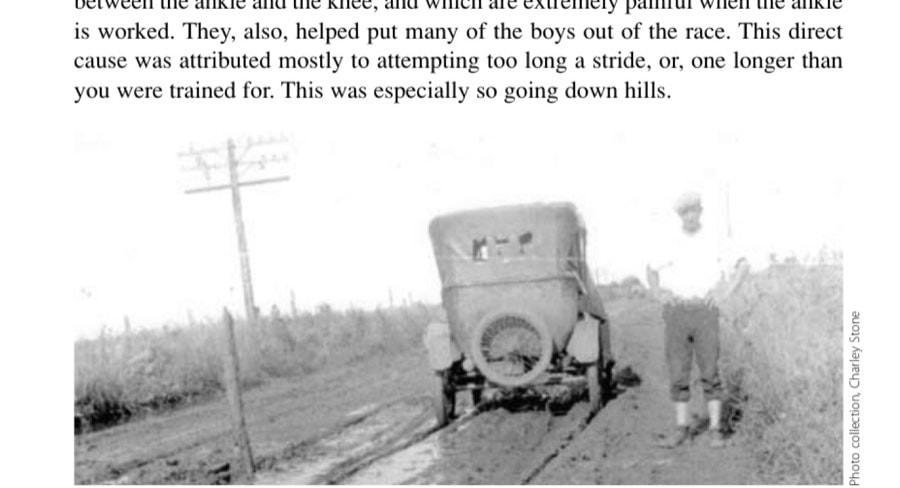 John Stone, Jr. and car stuck in the mud on Route 66 outside Amarillo, Texas.