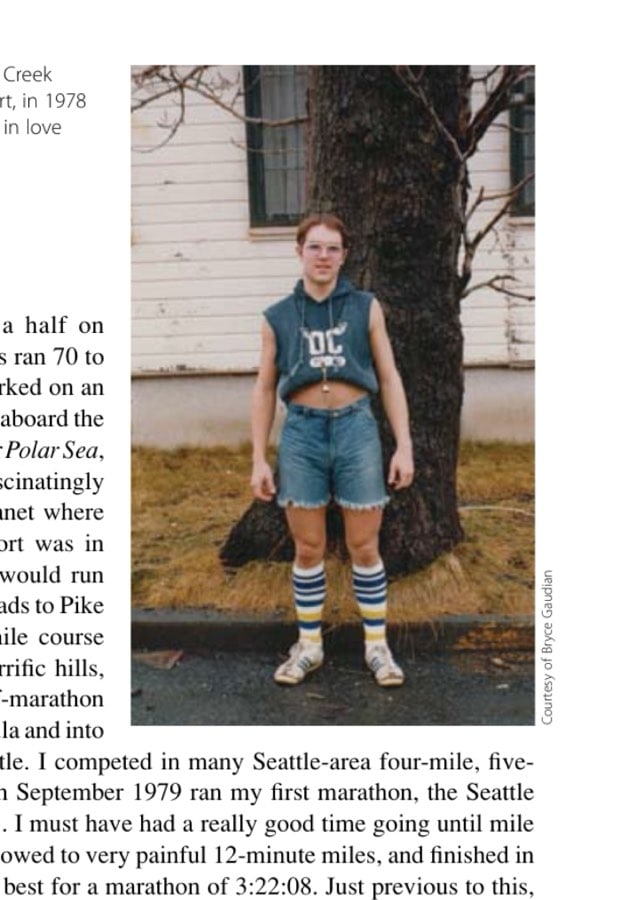 My Most Unforgettable Marathon (Vol. 13, No. 4) 19 The author, wearing his Oak Creek Knights cross-country sweatshirt, in 1978 in Kodiak, Alaska, where he fell in love with running.