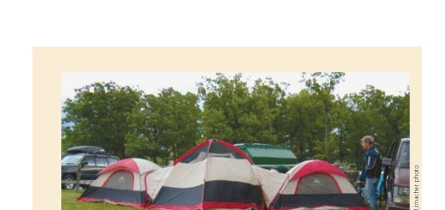 Camp-Town Races Five Smiles Long 13 This fairly massive temporary housing unit, complete with east and west wings, was set up on the lawn of the Skyline Ranch in Front Royal, Virginia, presumably to accommodate 2008 Massanutten Mountain Trails 100-mile runners.
