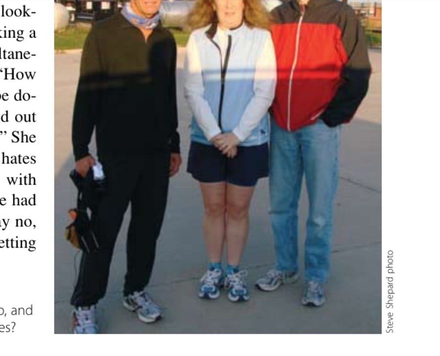 Marshall Ulrich (left), Barb, and Larry. Anyone up for 60 miles?