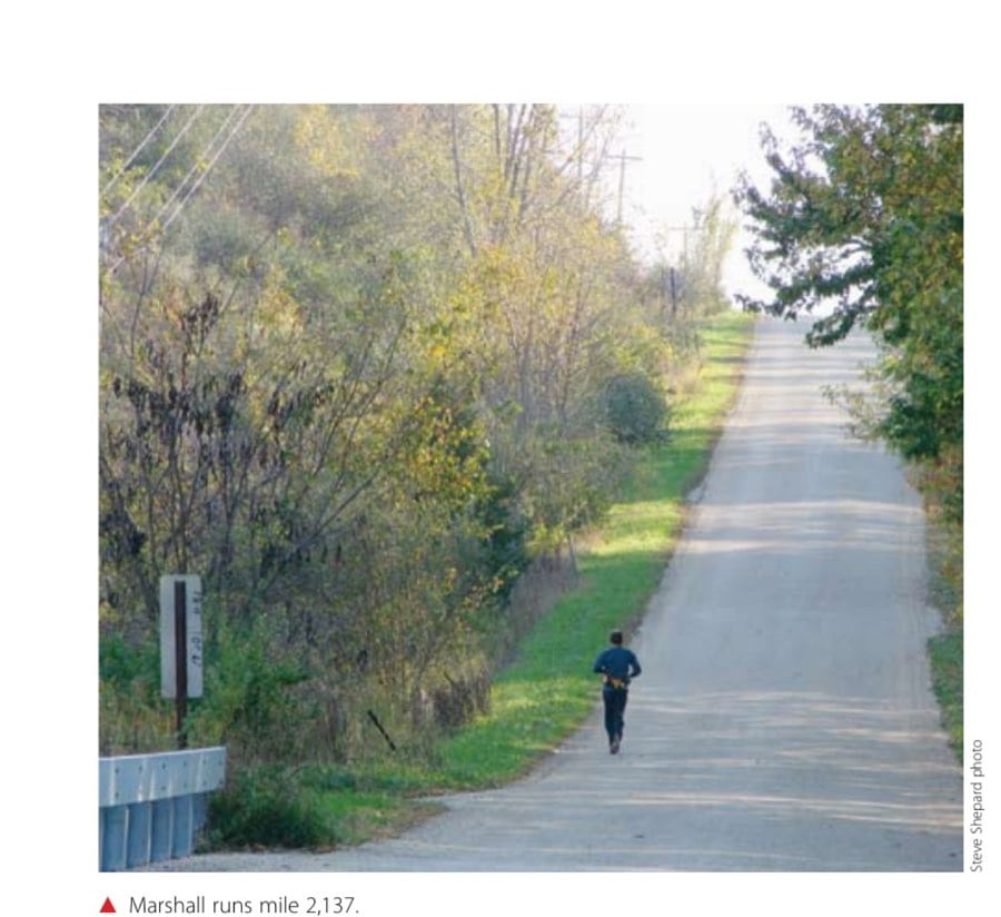 Marshall runs mile 2,137.