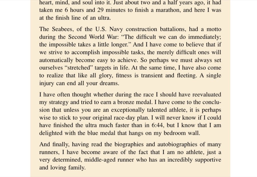 Happier perhaps than the race's champion, the author finishes Two Oceans.