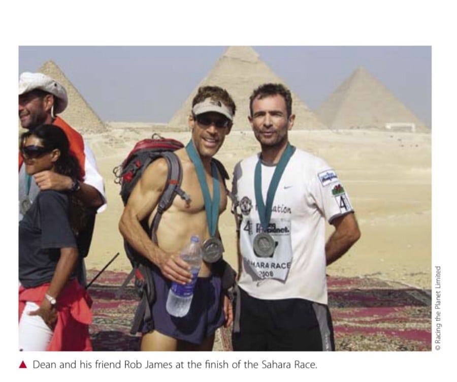 Deserts And Some Badwater 11 Dean and his friend Rob James at the finish of the Sahara Race.