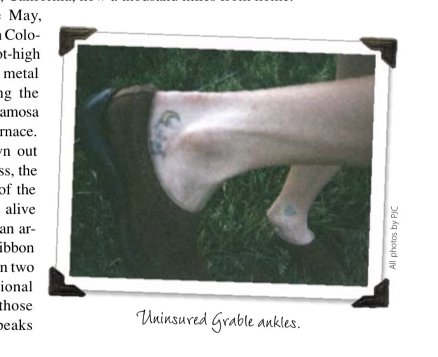 The Valley Girl 18 Uninsured Grable ankles.