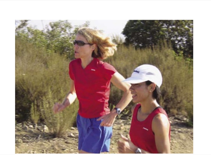 See Mary Run 14 Mary enjoying a run on trails with her friend Janet.