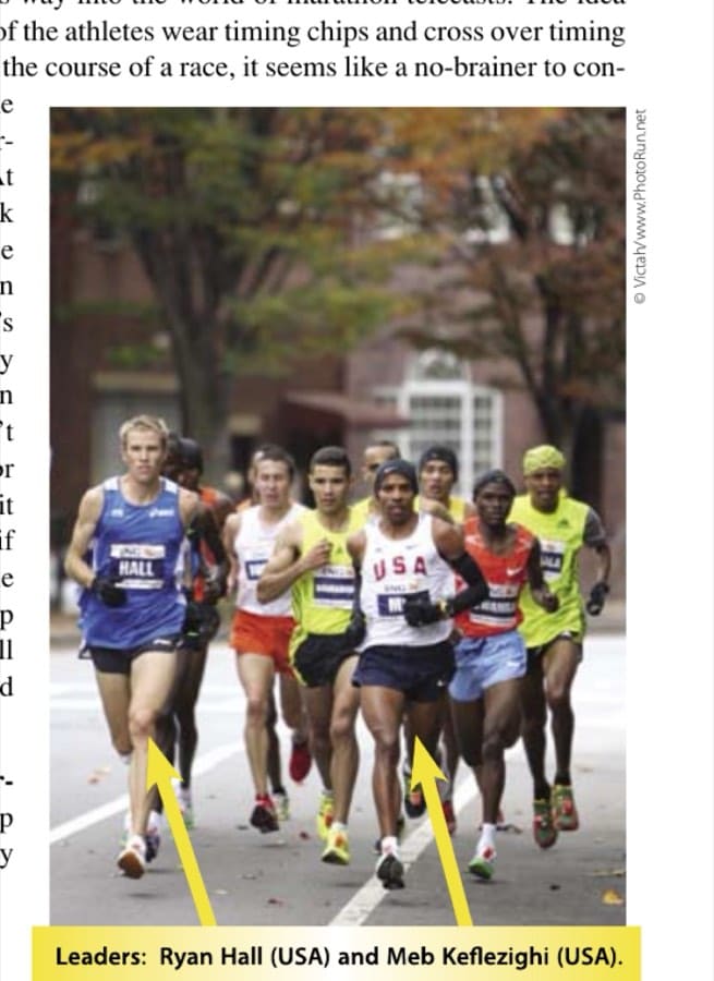 How to Better Televise a Marathon 19 Leaders: Ryan Hall (USA) and Meb Keflezighi (USA).