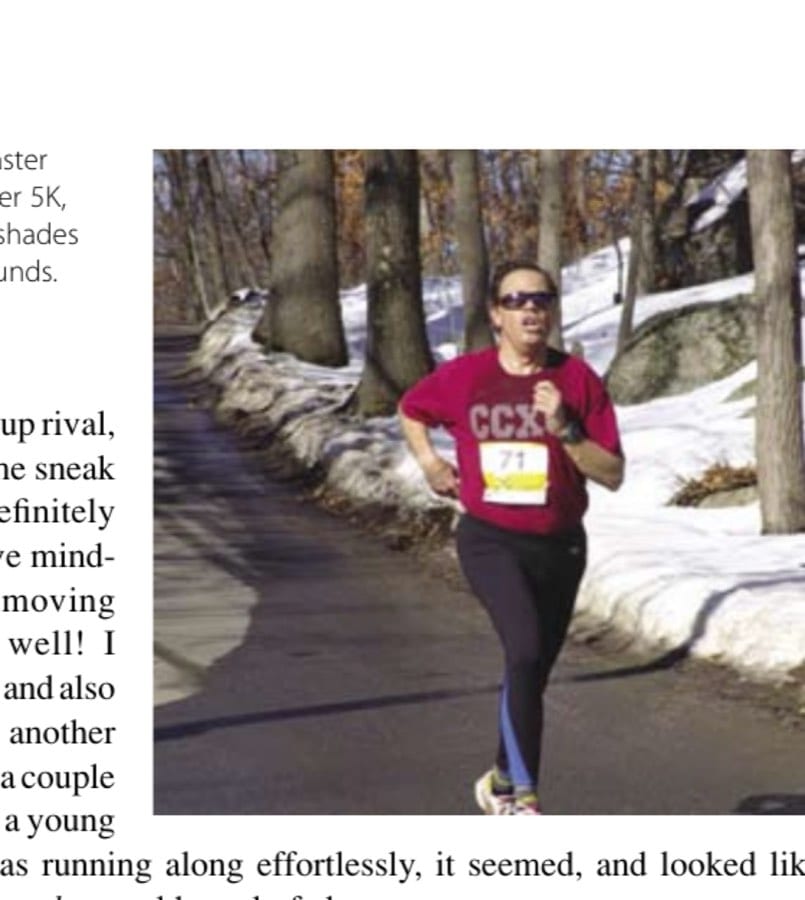Going For The All-Geezerteam 10 The author chases faster geezers at Lowell's Super 5K, hoping speedy winter shades will offset the extra pounds.