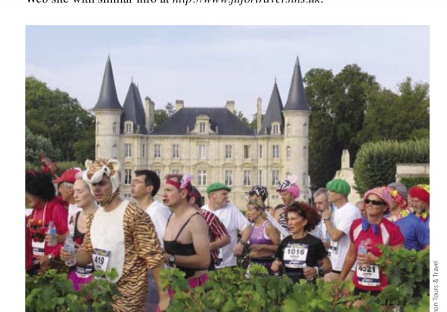 Health Advice For International Marathons 11 Le Marathon des Chateaux du Medoc goes through 59 vineyards in the fabled villages of the Medoc region of France.
