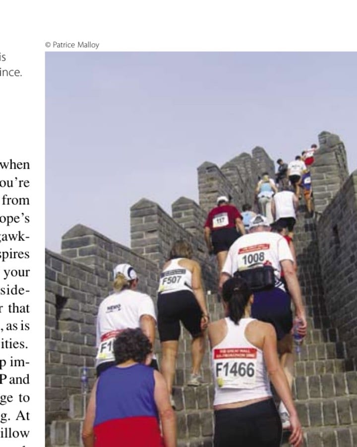 Health Advice For International Marathons 15 The Great Wall Marathon is staged in China's Tianjin province.