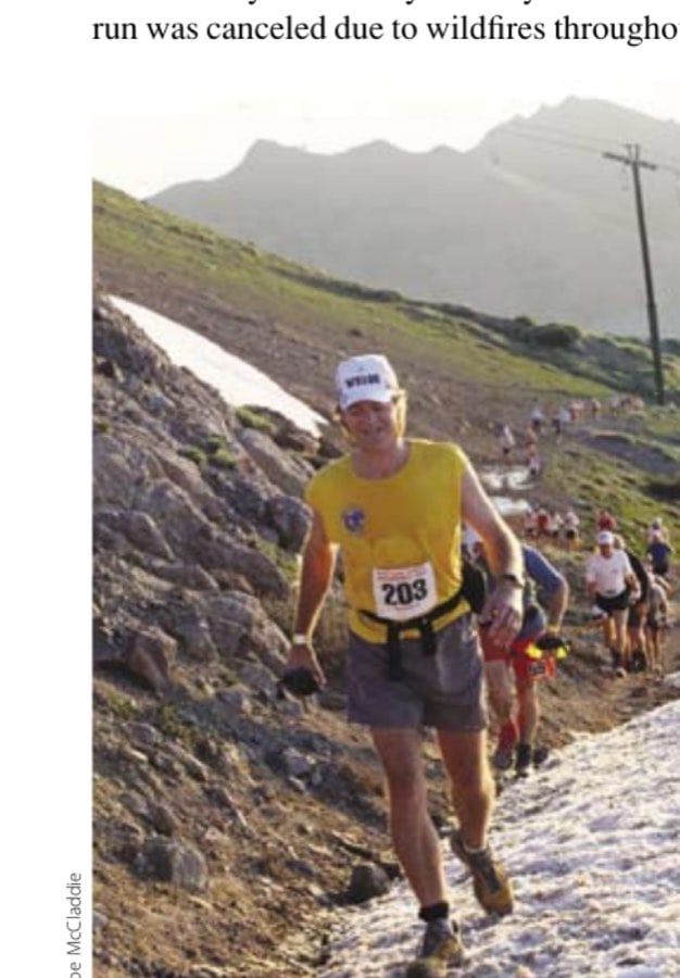 Stan Ferguson early in the 2009 Western States 100, the first leg of his Grand Slam journey.