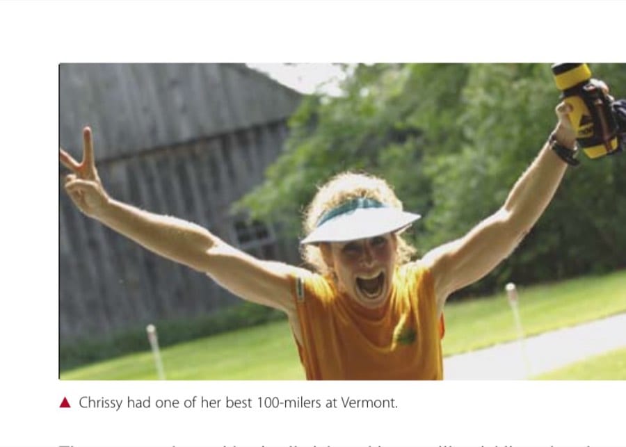 Chrissy had one of her best 100-milers at Vermont.