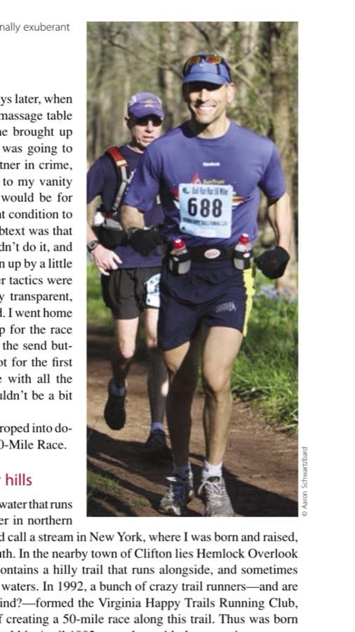 The author feeling irrationally exuberant early in the race.