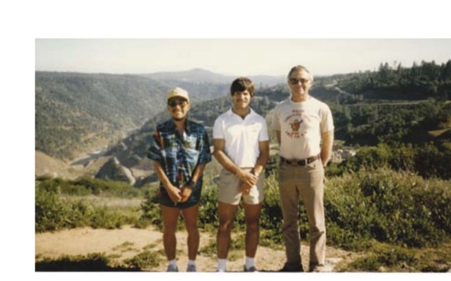 My Most Unforgettable Marathon (Vol. 14, No. 4) 9 David Calderon, Jeff Pierce, and the author (left to right) stand at the overlook after the completion of the American River 50, less than two months after the Los Angeles race.