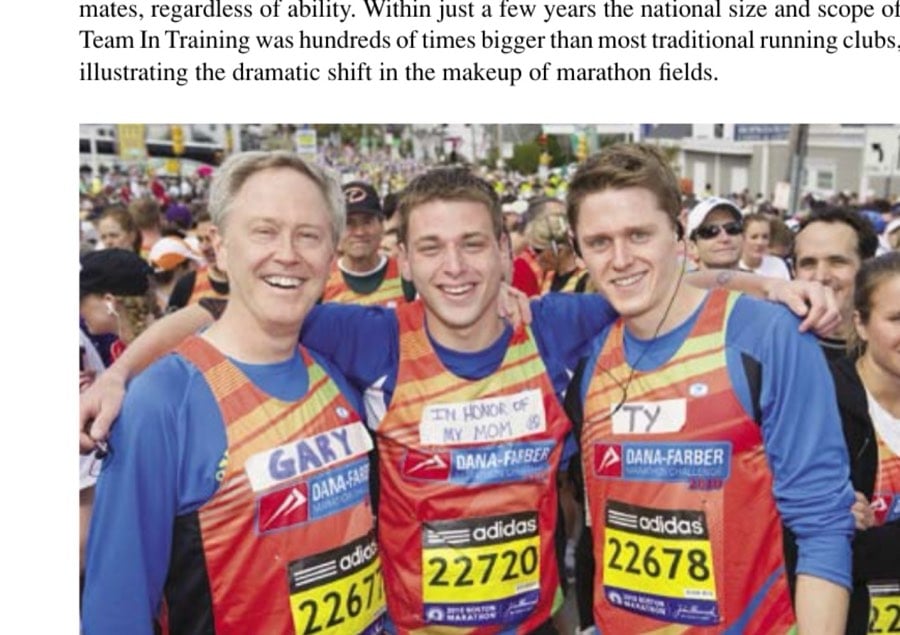 The Unstoppable 21St-Century Marathon Boom 17 Lifelong friendships are forged on charitable fundraising teams. More than $43 million has been raised since the inception of the Dana-Farber Marathon Challenge in 1990.