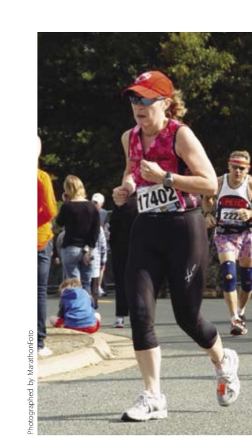 The author pulls energy from her bloodline to keep on running in the final miles of the Marine Corps Marathon.