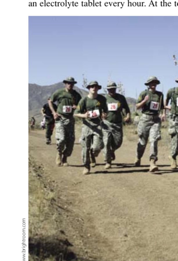 My Most Unforgettable Marathon (Vol. 14, No. 6) 11 One of several military groups in the race. They were not allowed to use trekking poles.