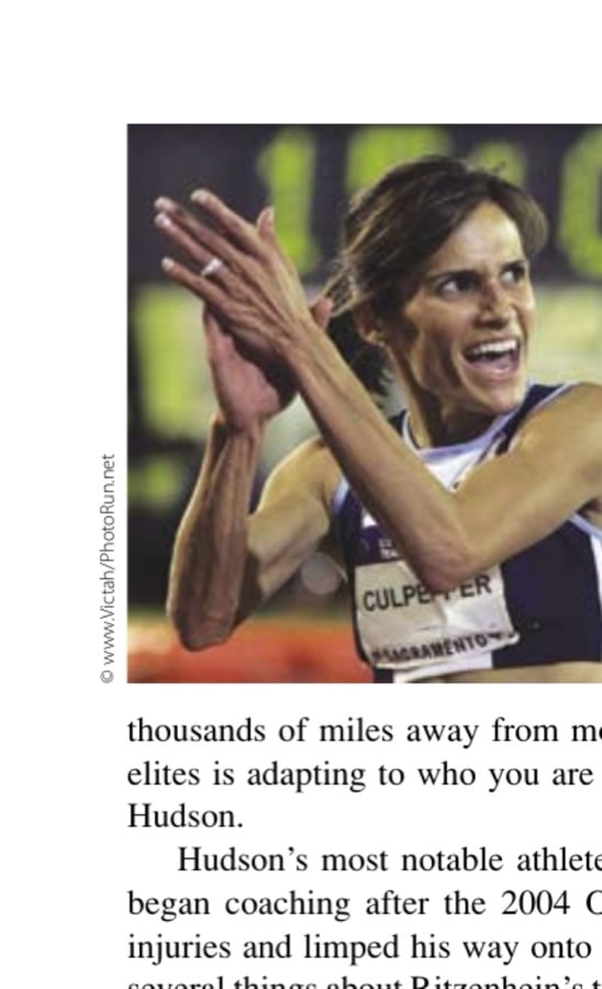 Being Brad Hudson 14 Under Hudson's guidance, Shayne Culpepper made a huge running comeback after her pregnancy.