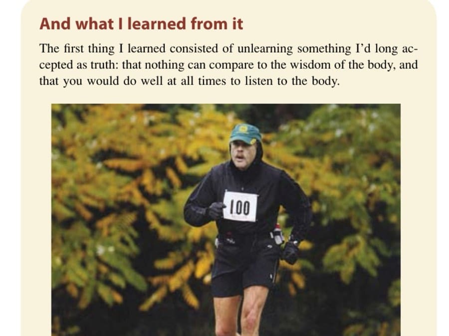 My Most Unforgettable Marathon (Vol. 15, No. 1) 6 The author at the Niagara Falls Marathon in October 2005, his first marathon in 23 years.