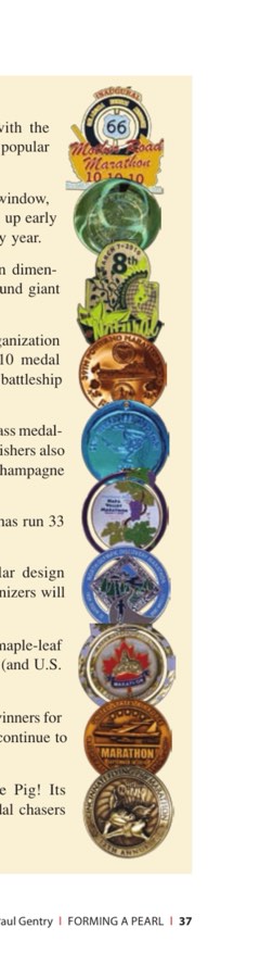 Forming A Pearl 12 Medals #20 (Mother Road), #19 (Newport), #18 (Little Rock), #17 (Portland), #16 (Wineglass), #15 (Napa Valley), #14 (North Olympic Discovery), #13 (Ottawa), #12 (Air Force), #11 (Flying Pig)