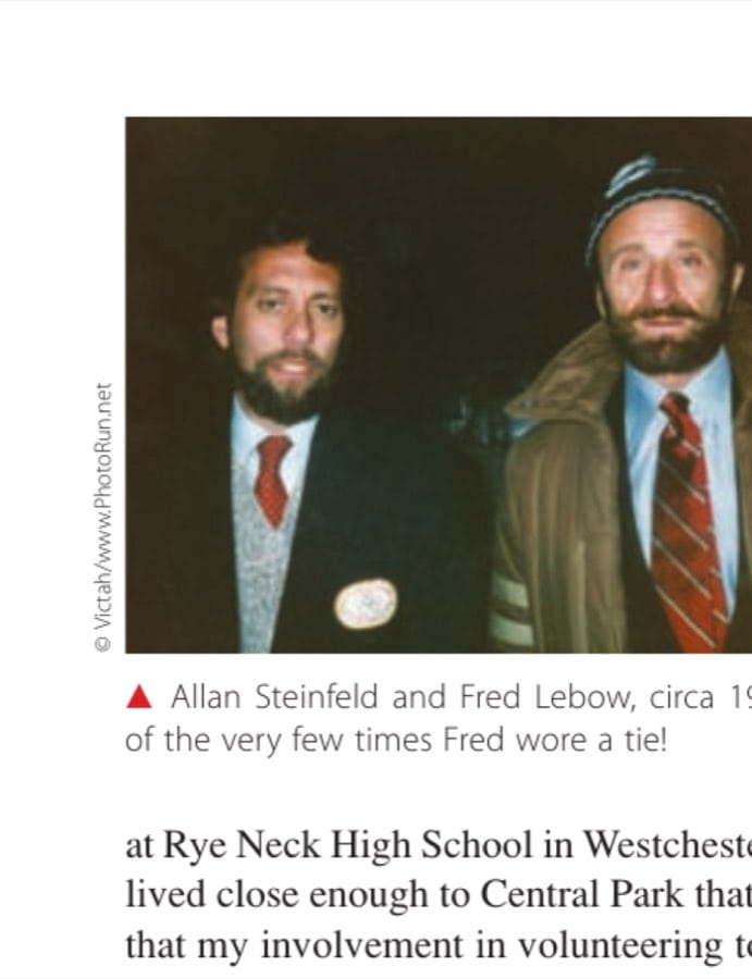 Fred's Final Lap 12 Allan Steinfeld and Fred Lebow, circa 1985, one of the very few times Fred wore a tie!