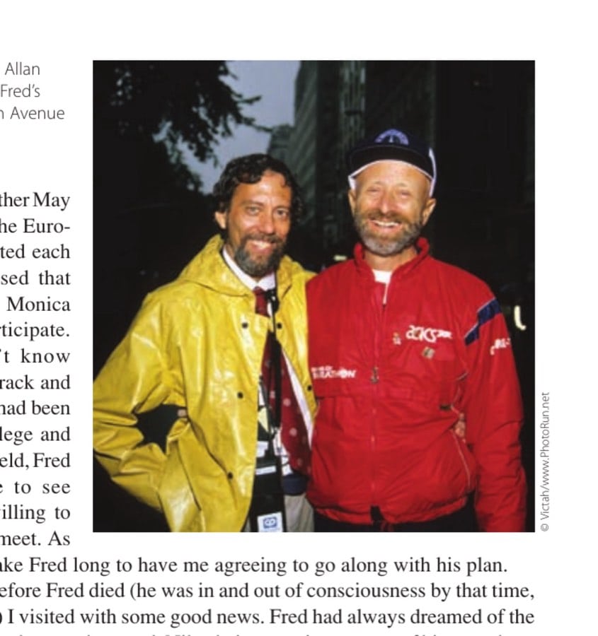 Fred's Final Lap 11 Fred Lebow and Allan Steinfeld at one of Fred's creations—the Fifth Avenue Mile.