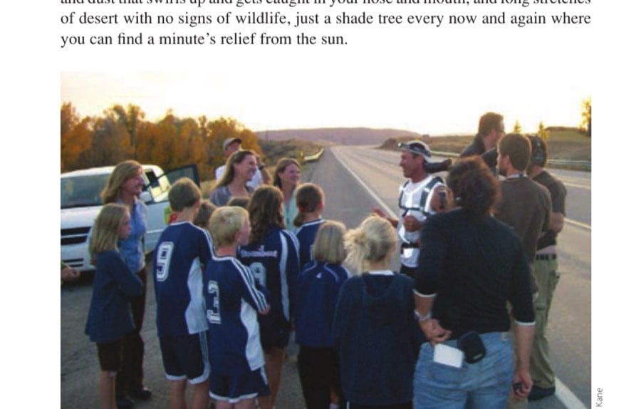 Kids cheered me up the most during my transcon, like this group that came out to run with me in Steamboat Springs, Colorado.