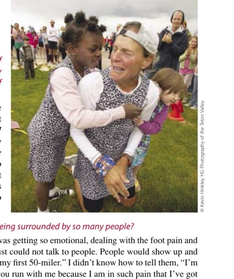 Running With Purpose 15 Lisa is embraced by her daughters as she crosses the final finish line on her journey through America.