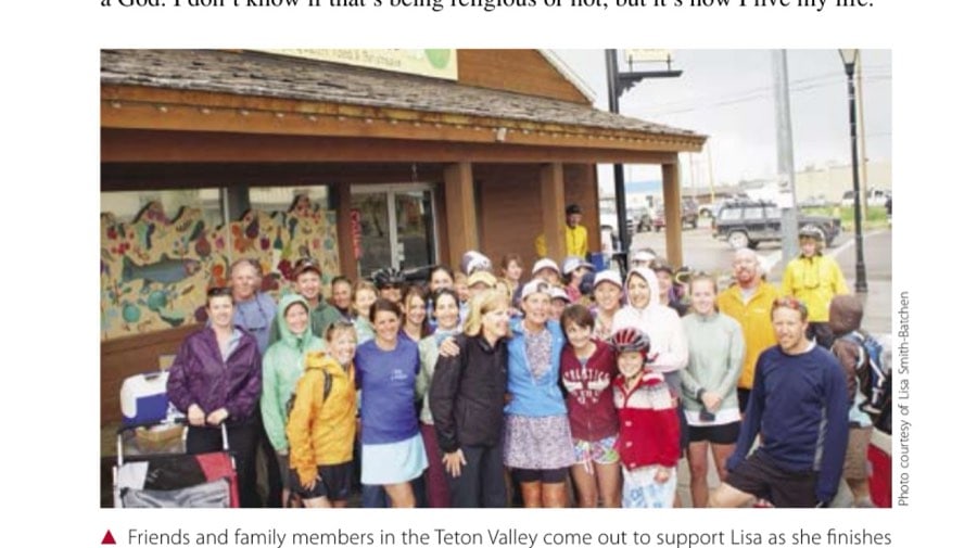 Running With Purpose 14 Friends and family members in the Teton Valley come out to support Lisa as she finishes running 2,500 miles through the United States.