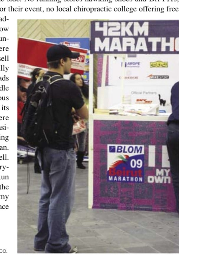 The author surveys the scene at the sparse race expo.