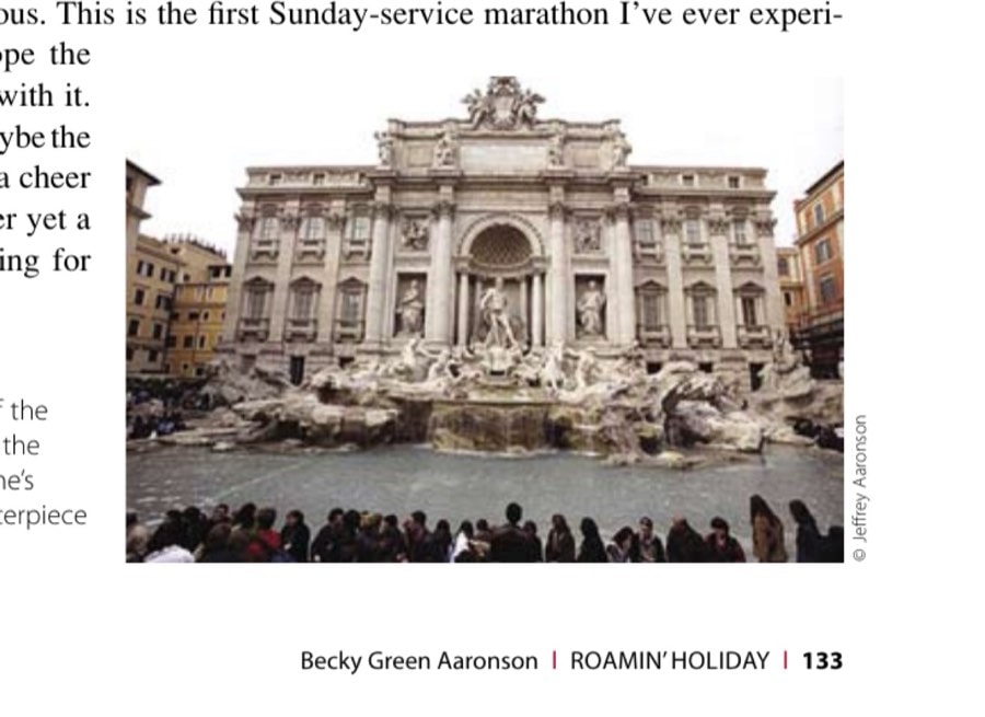 Neptune, god of the sea, presiding over the Trevi Fountain, Rome's 1762 baroque masterpiece in Trevi Square.