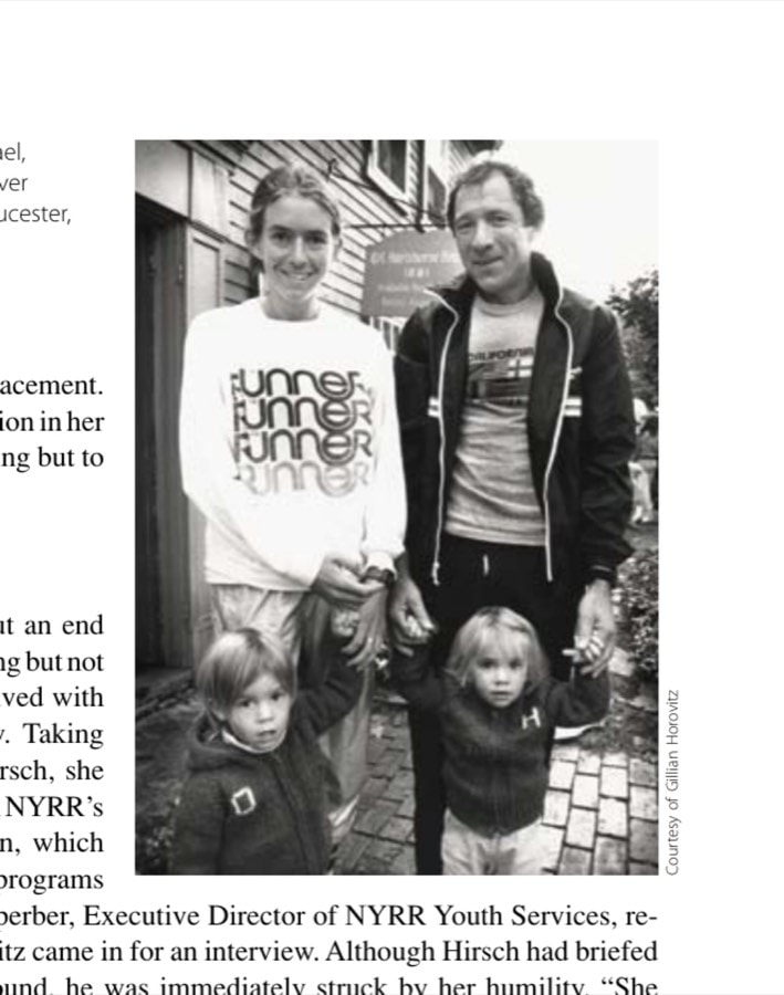 Gillian Adams Horovitz 15 Gillian and husband, Israel, with two-year-old twins Oliver and Hannah in 1987 in Gloucester, Massachusetts.