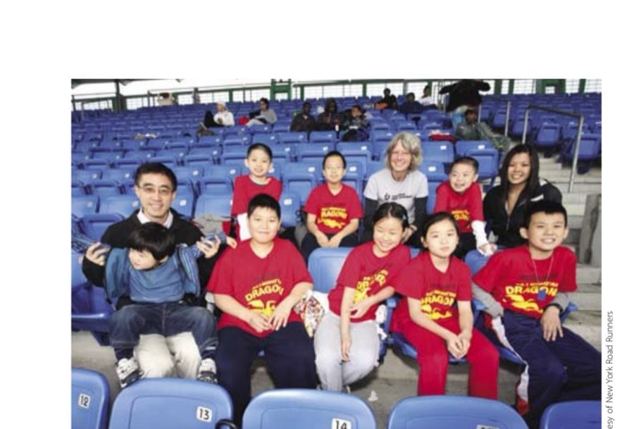 Gillian Adams Horovitz 12 Horovitz with her youth running team from Chinatown's PS1 in June 2011.