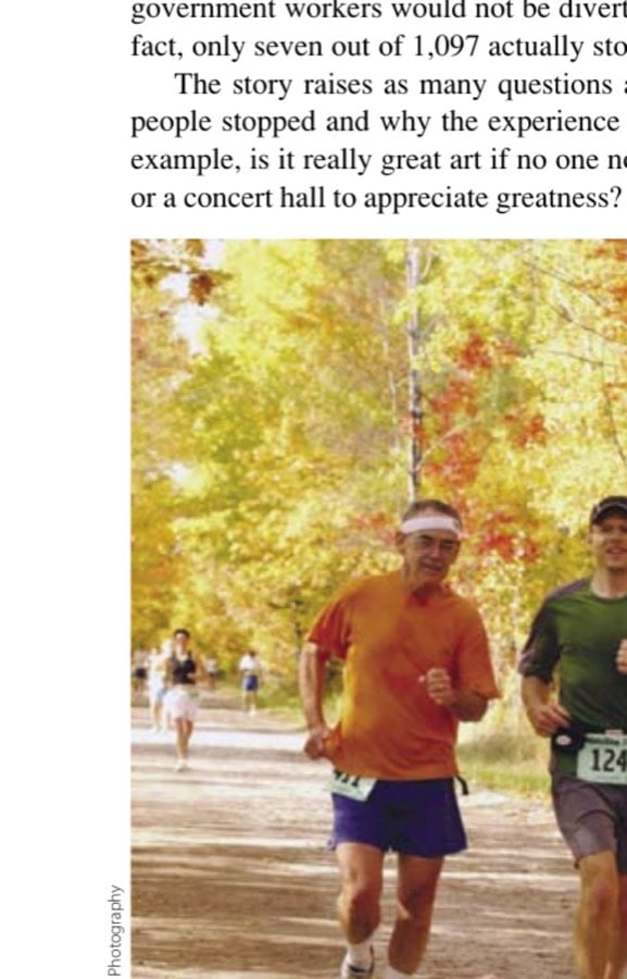 Early in the race, the author (left) tries to keep pace with his son-in-law, Steve Daut.
