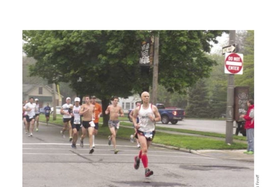Dan Horvath en route to a better-than-expected finish at the Rite Aid Cleveland Marathon in May 2011.