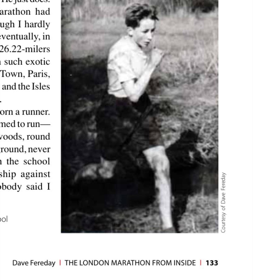 The London Marathon From Inside 5 The author winning a school cross-country race at age 16.