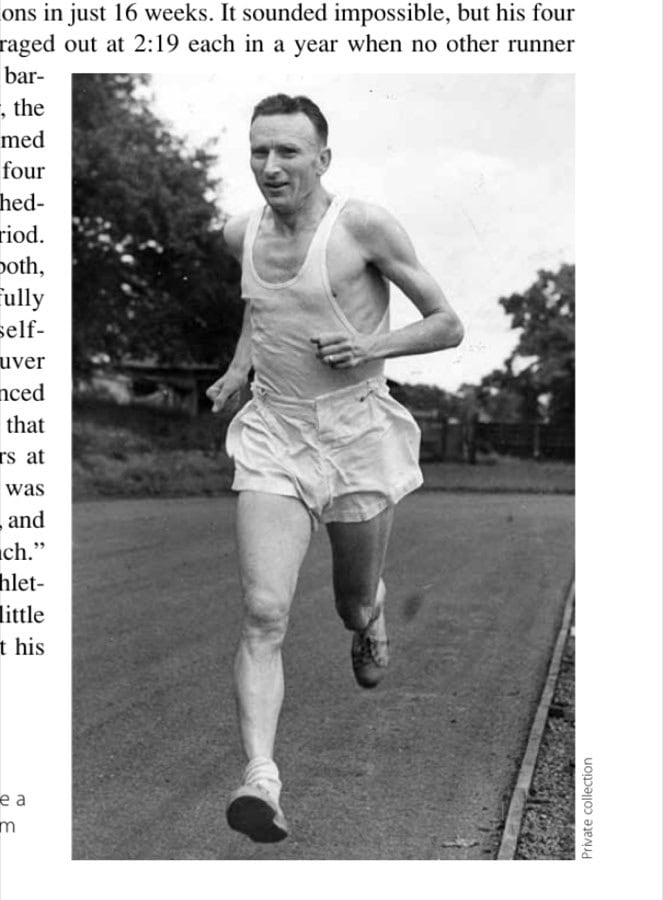 Women Wept, Strong Men Lost Their Lunch 13 A short, sharp training session on the track became a lunchtime routine during Jim Peters's working day.