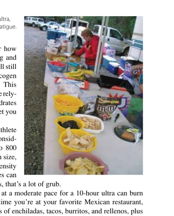 Eat a variety of foods during an ultra, which will also help prevent flavor fatigue.