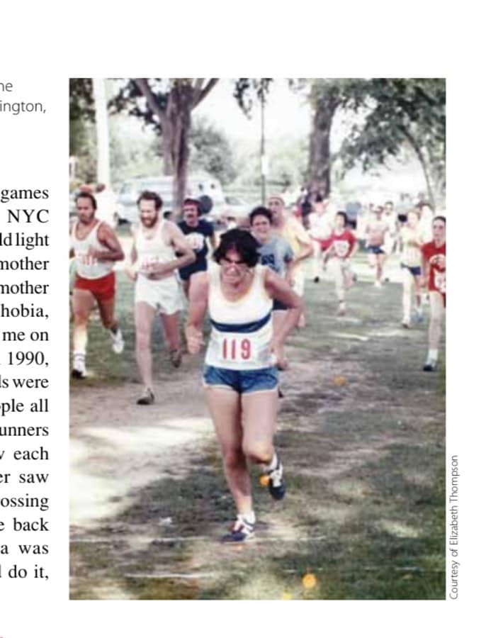 My mom running in the Schlitz Light 10K in Washington, DC, in the late seventies.