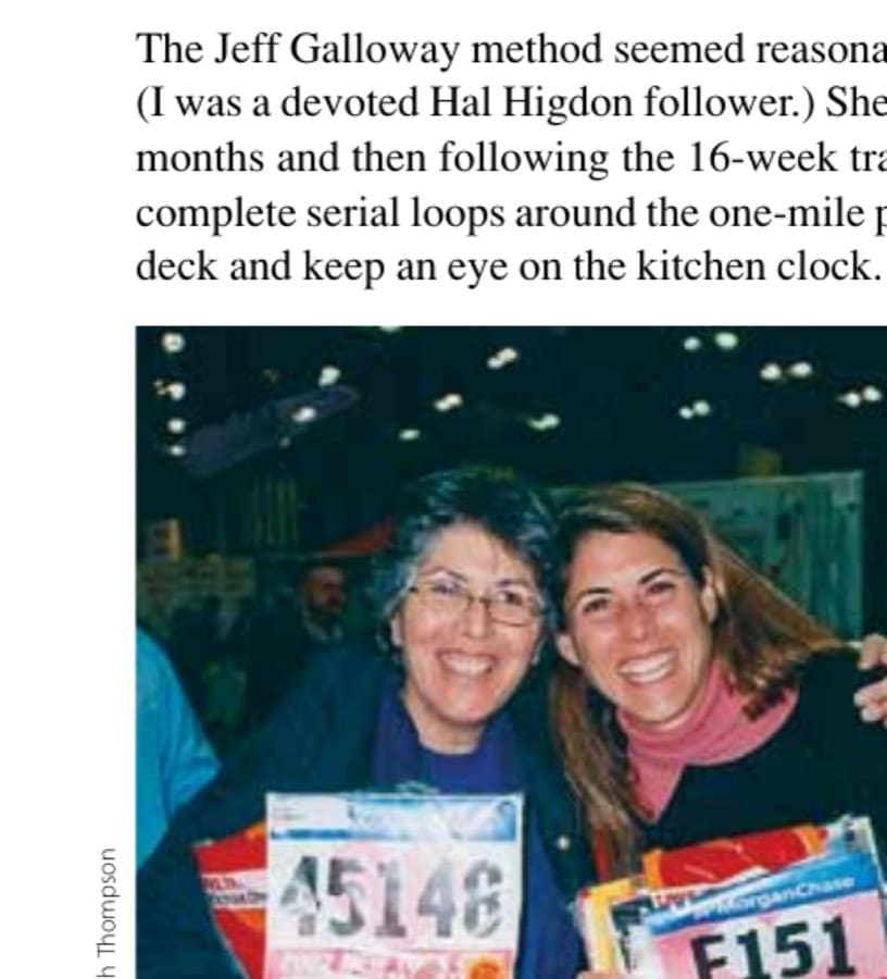 The author and her mom at the 2002 New York City Marathon expo.