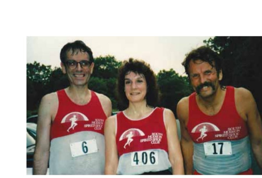 At the South Mountain Reservation in New Jersey, Don Conradi (17) is joined by his sister, Ellen, and brother-in-law, Fred Jacques, at a race in 1995.