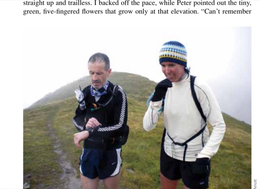 Running The Ramsay 17 John Hepburn and Rhonda Claridge, on schedule in the Mamores.