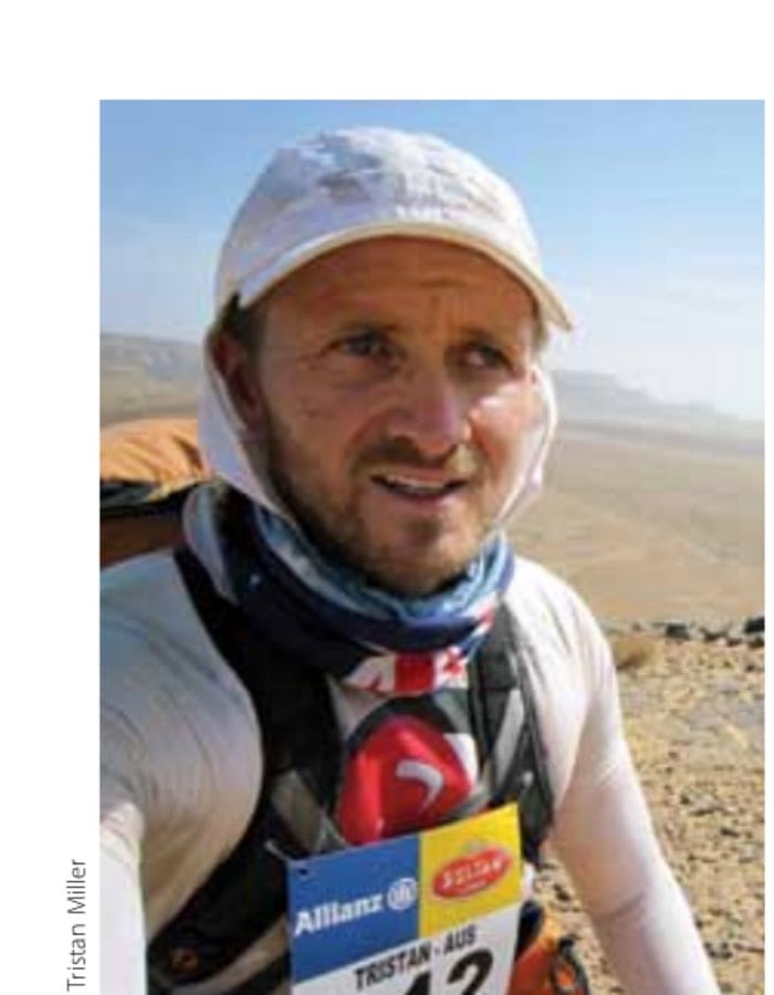 Sahara Grit 26 Tristan recently wrote a book about his running adventures and plans to do a marathon at Everest later this year.