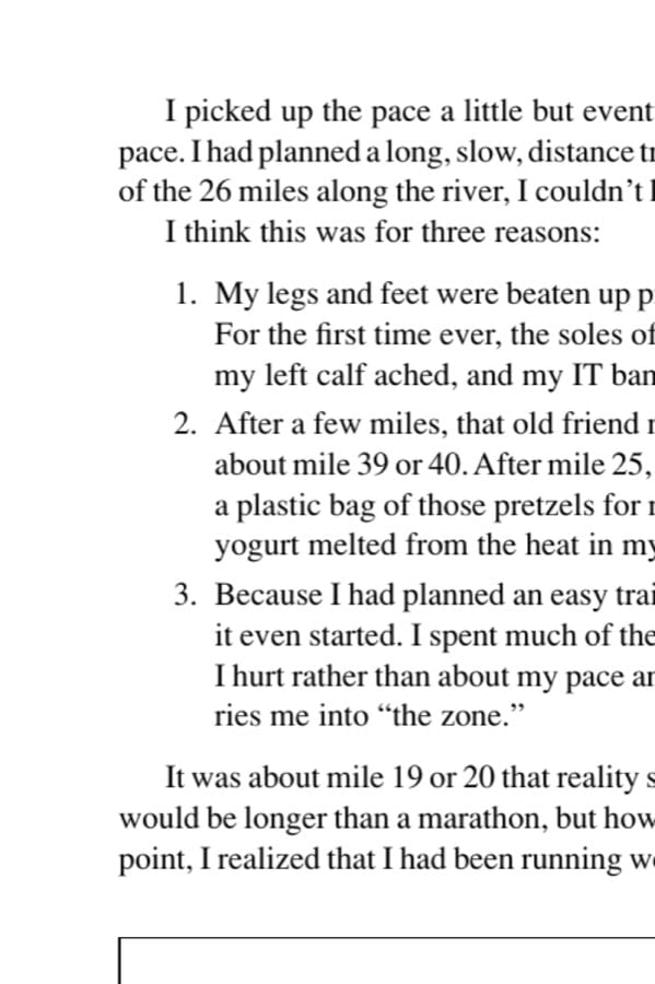 My Most Unforgettable Ultramarathon (Vol. 16, No. 4) 7 The author begins the descent toward Weaverton.