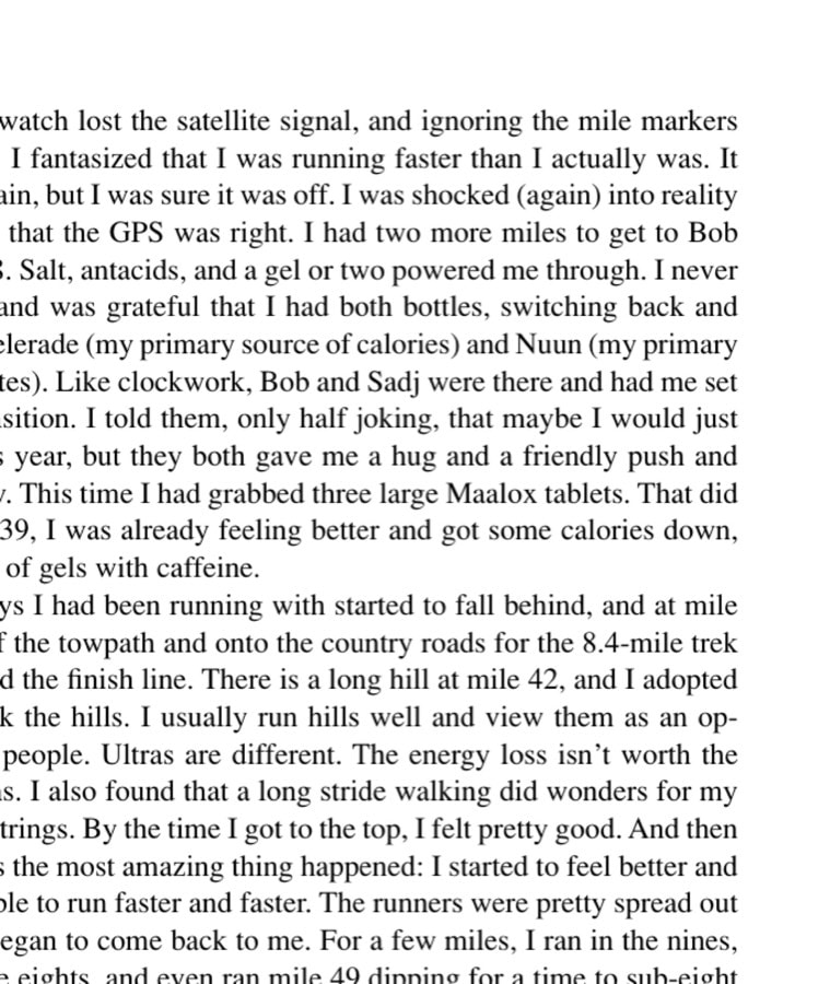My Most Unforgettable Ultramarathon (Vol. 16, No. 4) 8 Feeling good while it lasts.