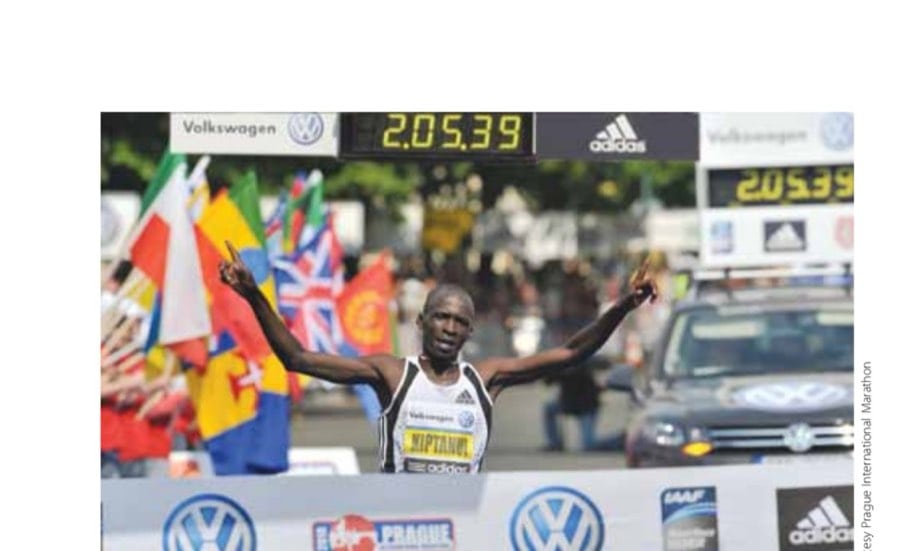 In Emil’s Footprints 15 In spite of cobblestone segments of the course, in 2010 Kenya's Eliud Kiptanui won in an amazing 2:05:39.